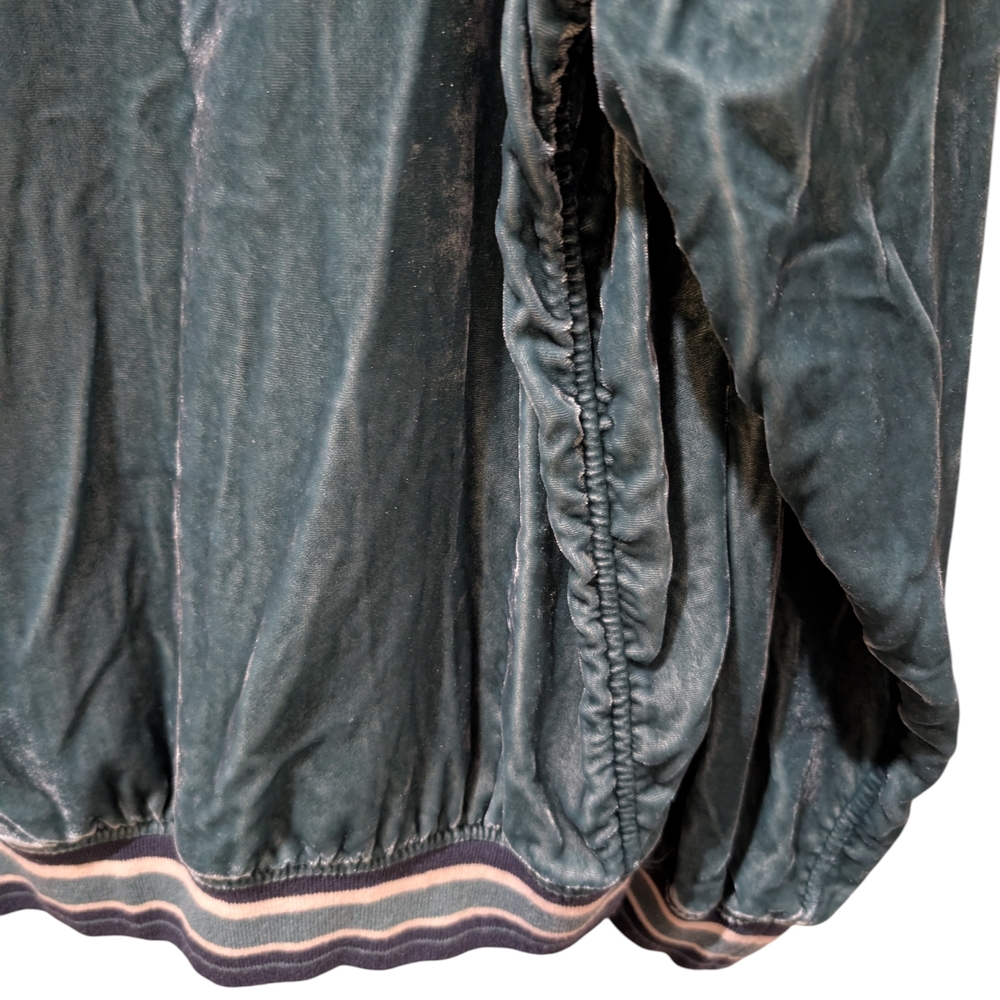 American Eagle Teal  Velvet Zip-Up Jacket - Picture 9 of 10